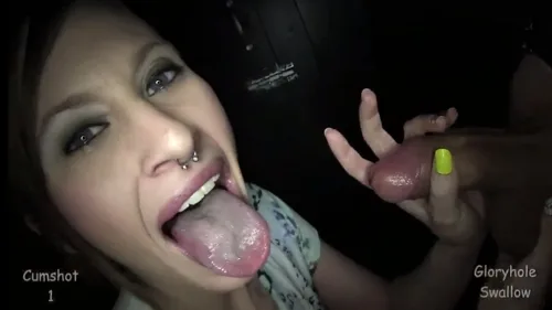 Gloryhole Swallow - Cumslut Rina 2nd Visit