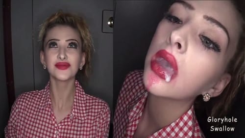Gloryhole Swallow - Nyla 1st Visit Gloryhole
